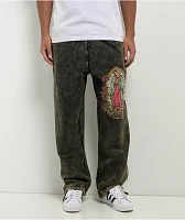 DGK Our Lady Fleece Black Wash Sweatpants