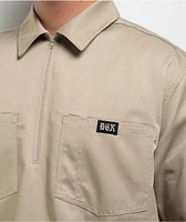 DGK Pacholo Tan Quarter Zip Work Shirt