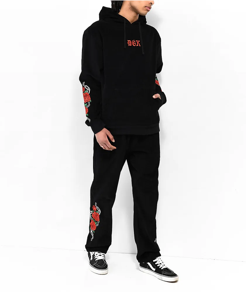 DGK Poetry Black Corduroy Hoodie