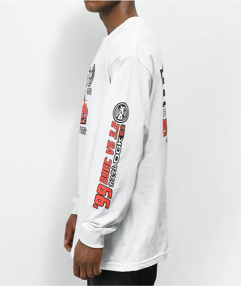 DGK Pole Position White Long Sleeve T-Shirt