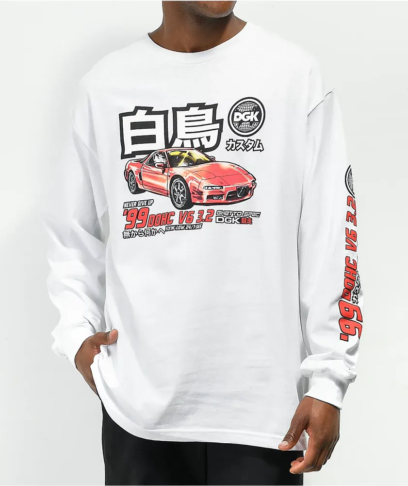 DGK Pole Position White Long Sleeve T-Shirt