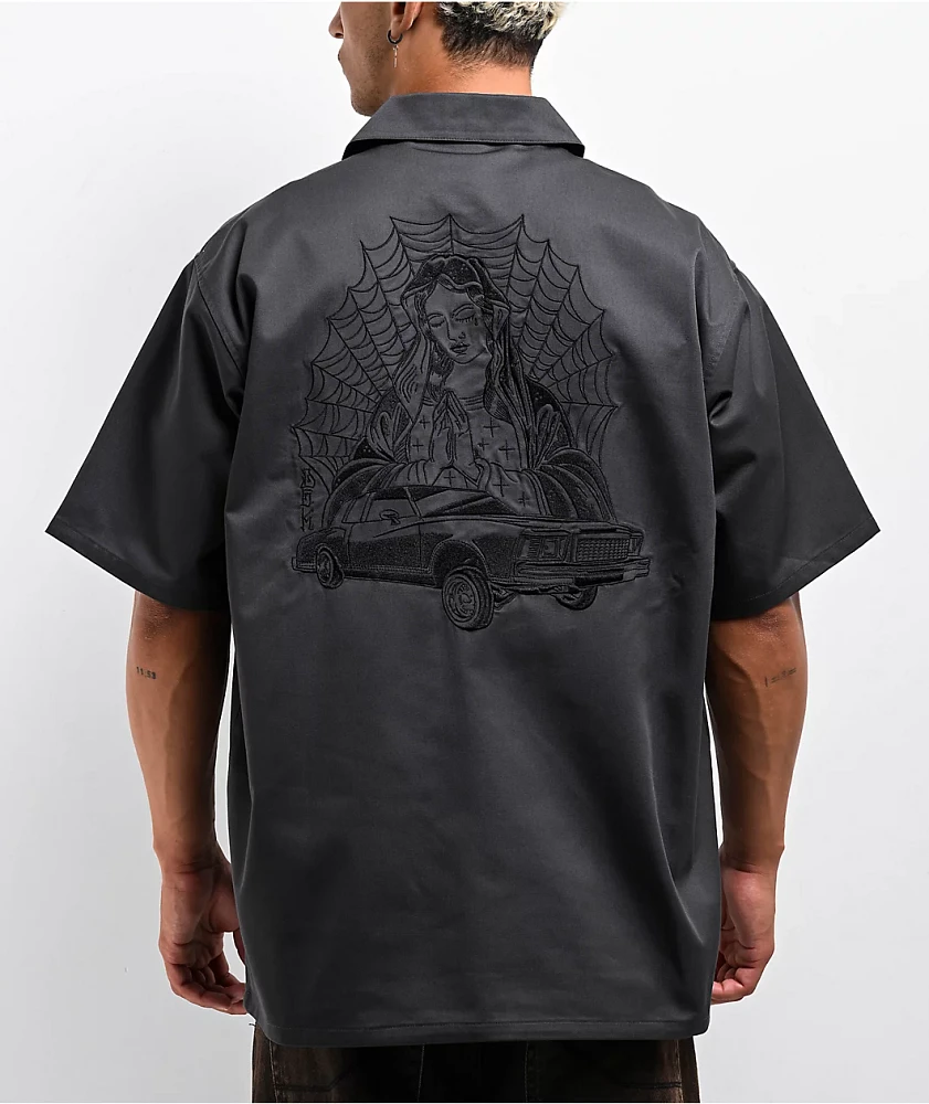 DGK Redemption Charcoal Quarter Zip Work Shirt