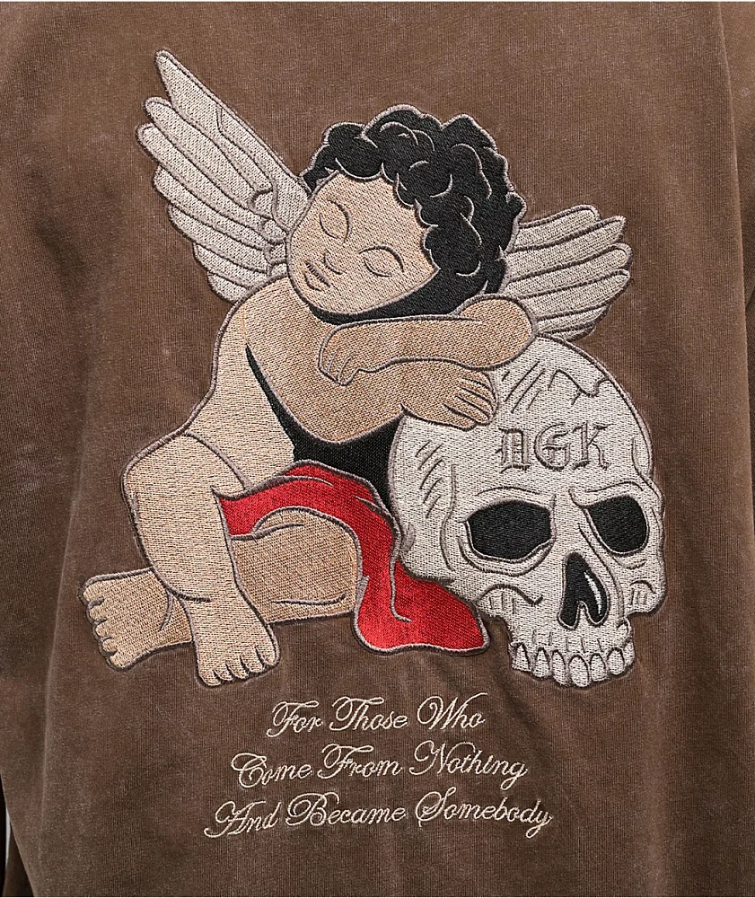 DGK Represent Heavyweight Brown Wash T-Shirt