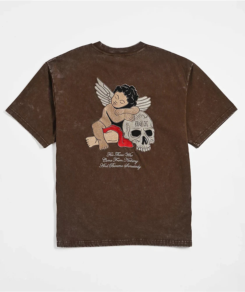 DGK Represent Heavyweight Brown Wash T-Shirt