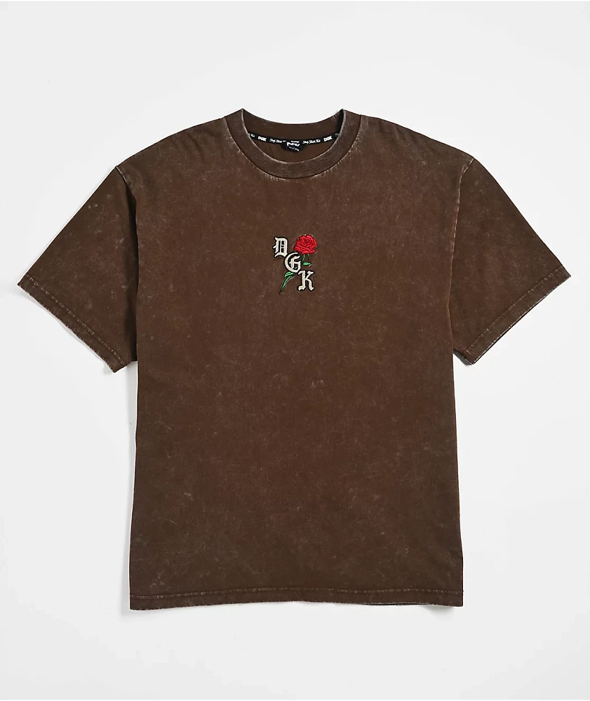 DGK Represent Heavyweight Brown Wash T-Shirt