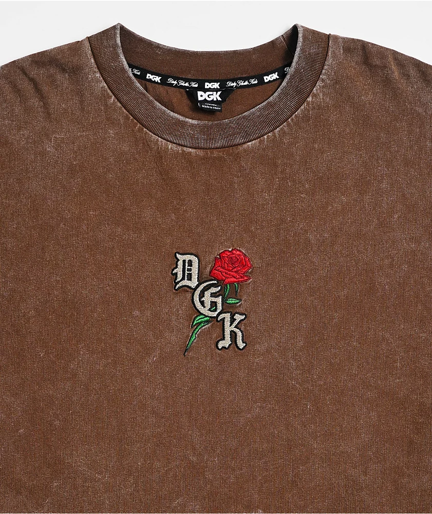 DGK Represent Heavyweight Brown Wash T-Shirt