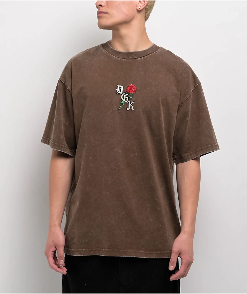 DGK Represent Heavyweight Brown Wash T-Shirt