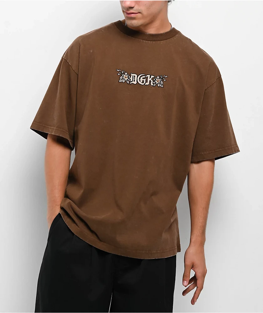 DGK Saint Brown Wash T-Shirt