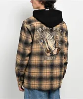 DGK Saint Tan Hooded Flannel Shirt 