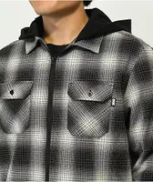 DGK Smoke Black & Grey Hooded Flannel Shirt