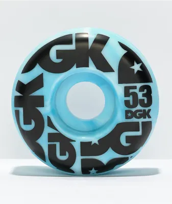 DGK Swirl Blue 53mm 101a Skateboard Wheels