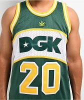 DGK Team Indica Green, Yellow & White Basketball Jersey