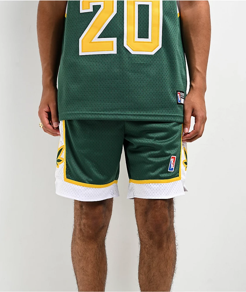 DGK Team Indica Green, Yellow & White Basketball Shorts