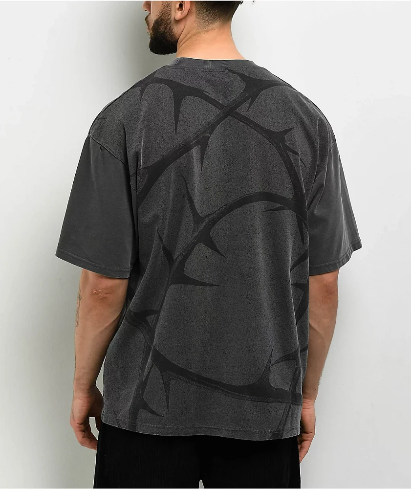 DGK Thorns Heavyweight Washed Black T-Shirt