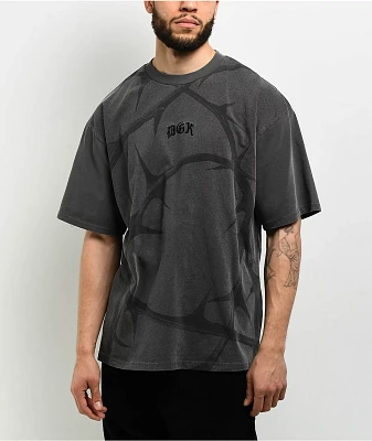 DGK Thorns Heavyweight Washed Black T-Shirt