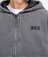 DGK Watcher Grey Wash Hooded Canvas Jacket