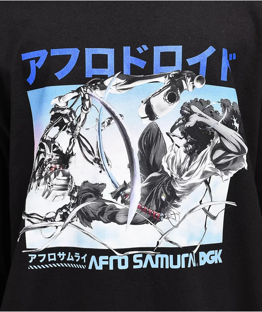DGK x Afro Samurai Afro Droid Black Long Sleeve T-Shirt