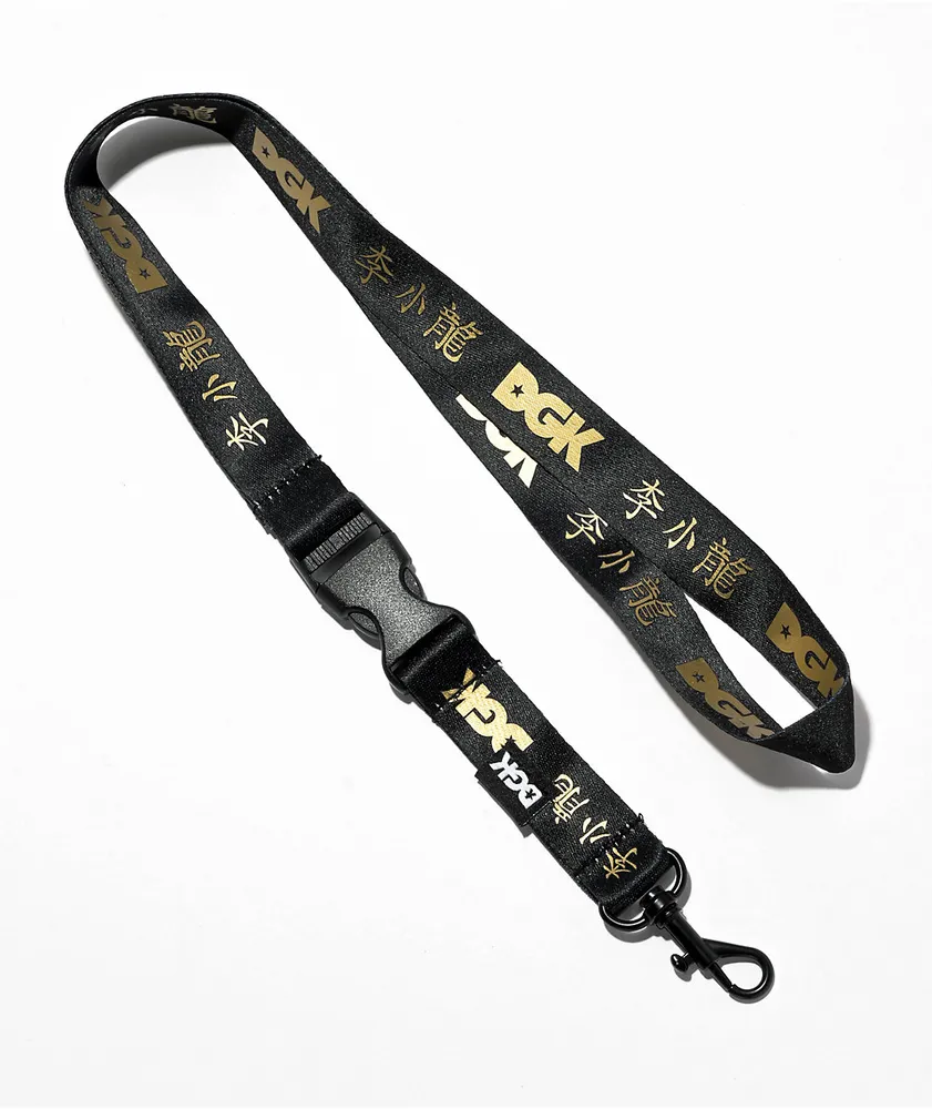 DGK x Bruce Lee Little Dragon Black Lanyard