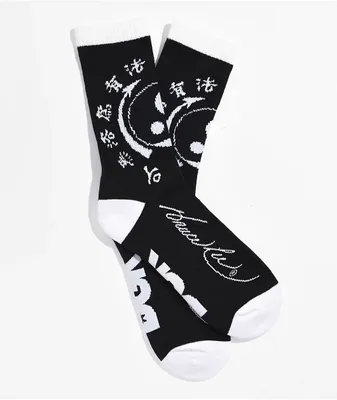 DGK x Bruce Lee Yin Yang Black Crew Socks