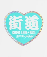 DGK x Kaido House Glitter Heart Sticker