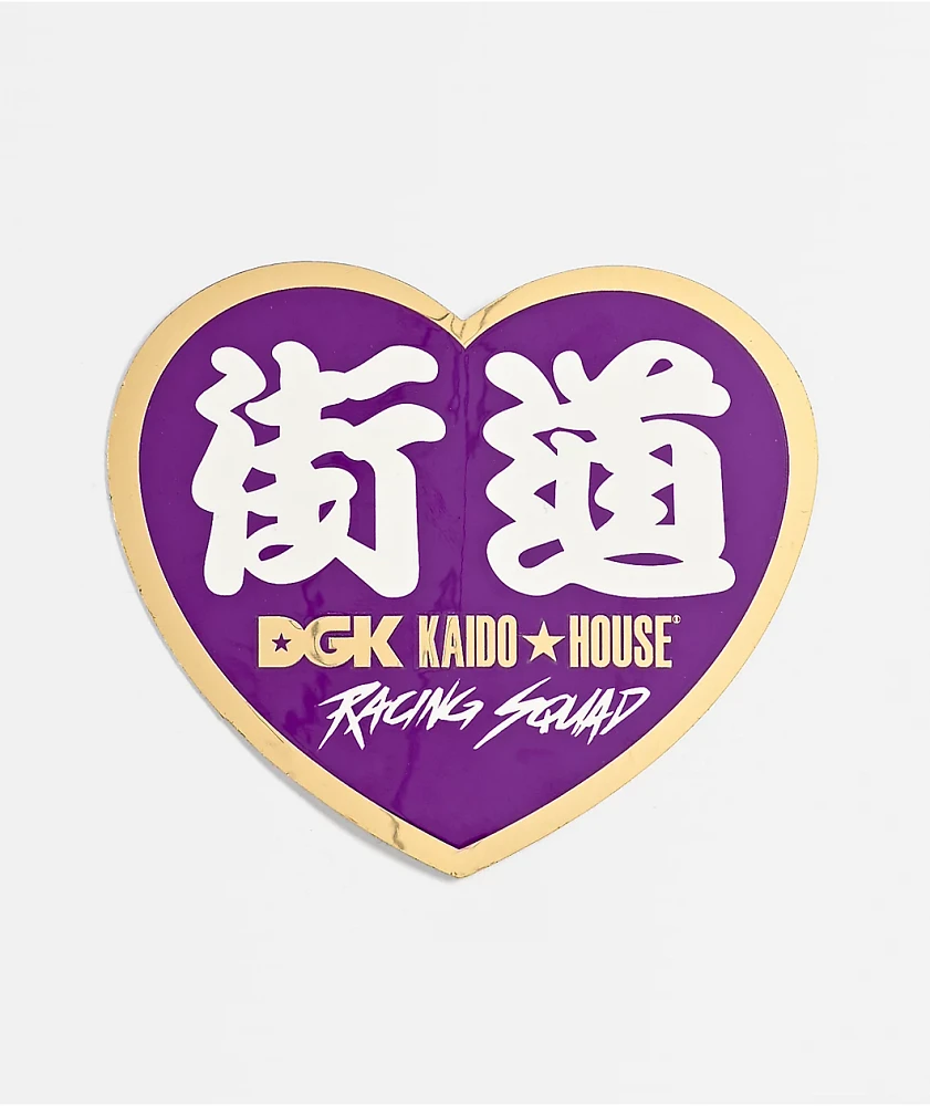 DGK x Kaido House Gold Heart Sticker