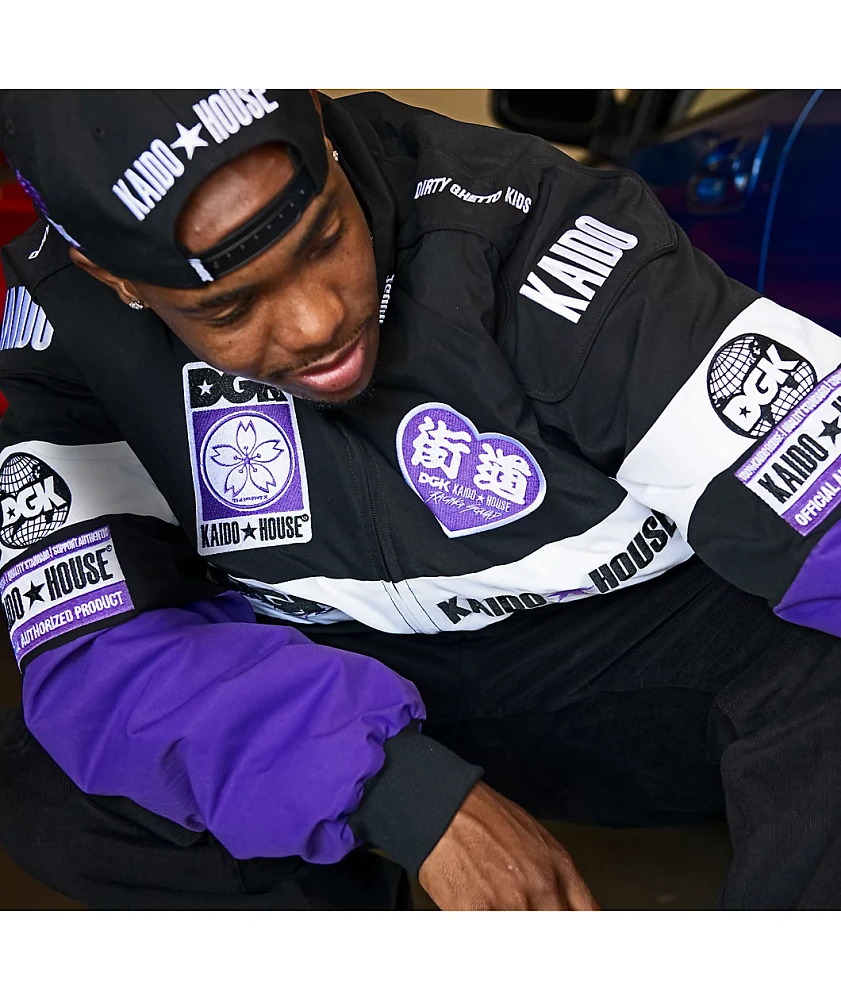 DGK x Kaido House Roulette Racer Black Racing Jacket