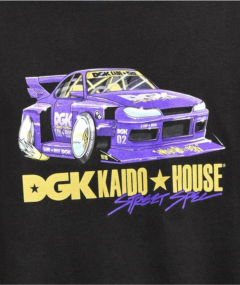 DGK x Kaido House Roulette Racer Black T-Shirt