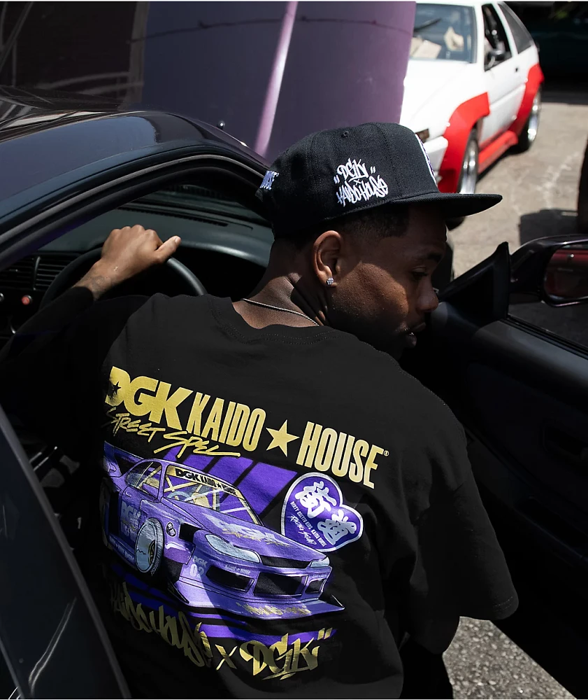 DGK x Kaido House Roulette Racer Black T-Shirt