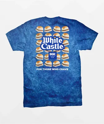 DGK x White Castle Who Craves Blue Tie Dye T-Shirt