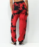 DREAM Seven Times Fall Black & Red Tie Dye Sweatpants