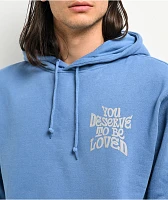 DREAM You Deserve To Be Loved 2 Light Blue Hoodie