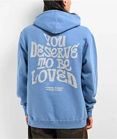 DREAM You Deserve To Be Loved 2 Light Blue Hoodie