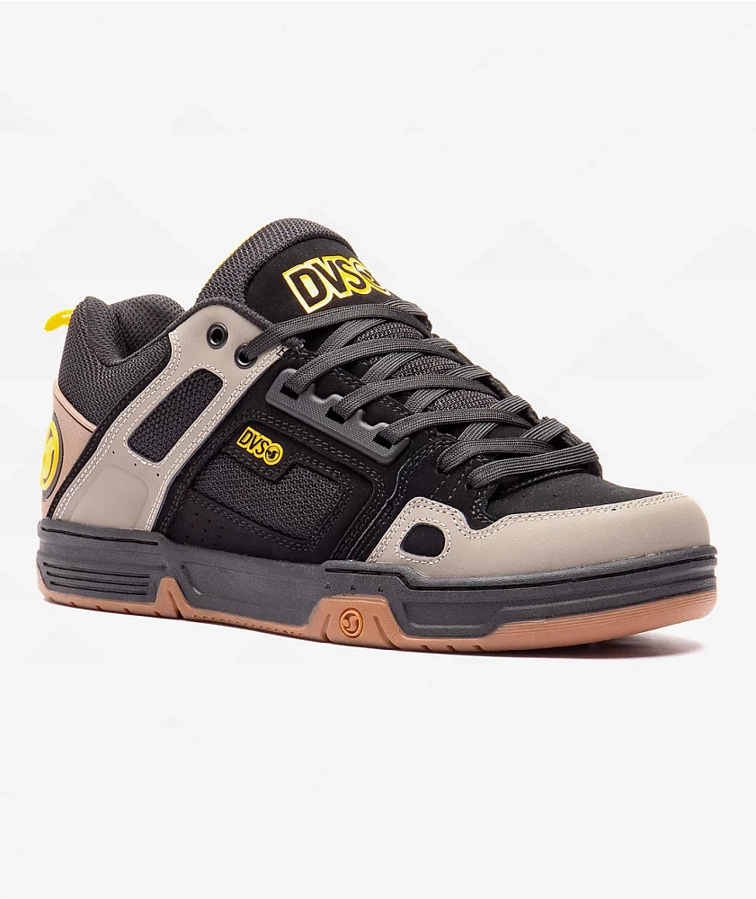 DVS Comanche Black, Brindle & Yellow Skate Shoes