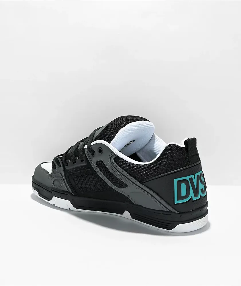 DVS Comanche Black, Charcoal, & Turquoise Skate Shoes