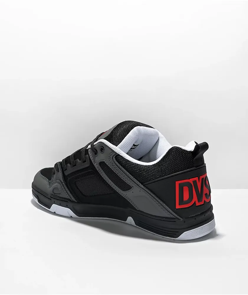 DVS Comanche Black, Charcoal & Fiery Red Skate Shoes