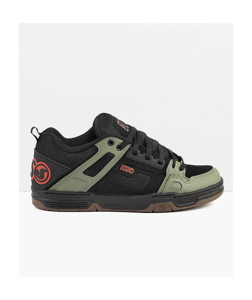 DVS Comanche Black, Olive & Orange Skate Shoes