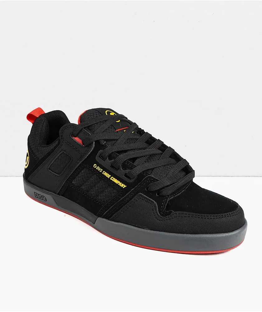 DVS Comanche Black, Yellow & Fiery Skate Shoes