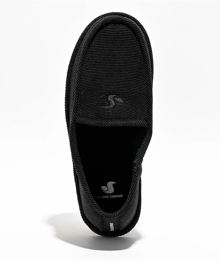 DVS Francisco Black Corduroy Slippers