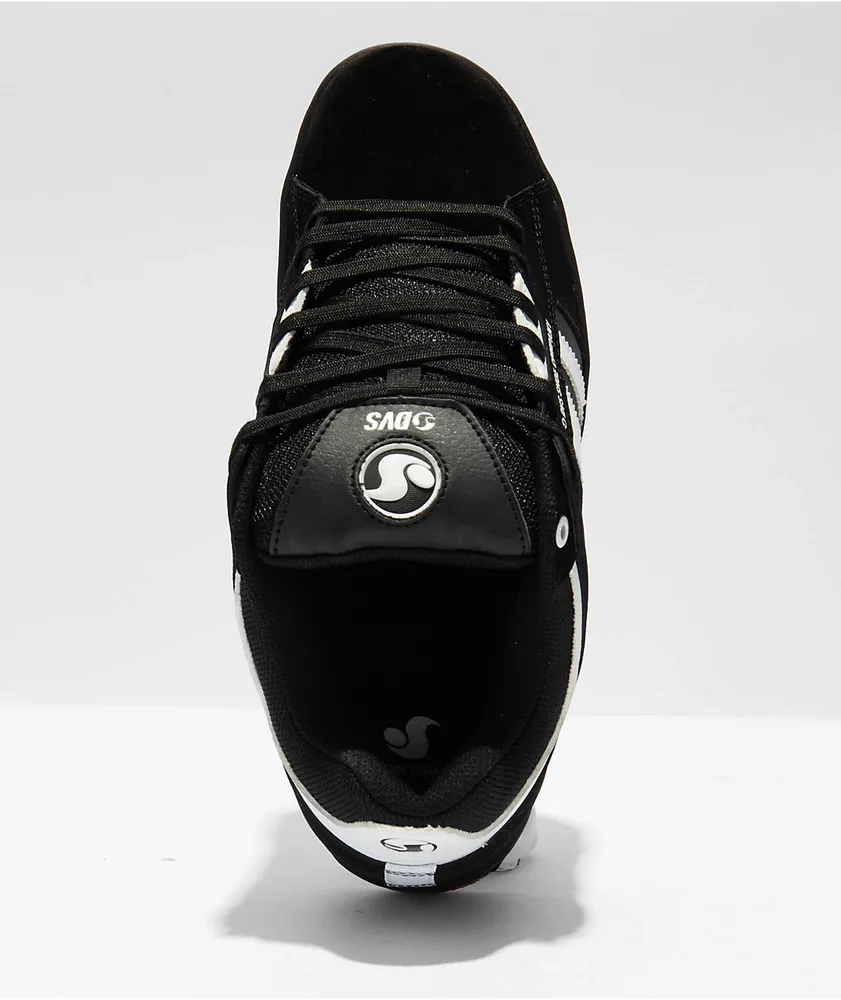 DVS Tactic Black & White Skate Shoes
