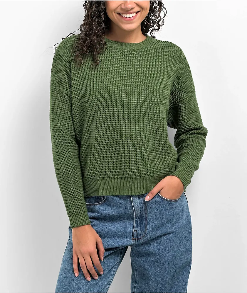 Daisy Street Green Sweater