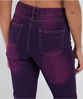 Daisy Street Mid Rise Purple Washed Jeans