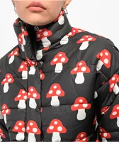 Daisy Street Mushroom Black Puffer Jacket
