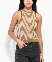 Daisy Street Wave Natural Sweater Vest