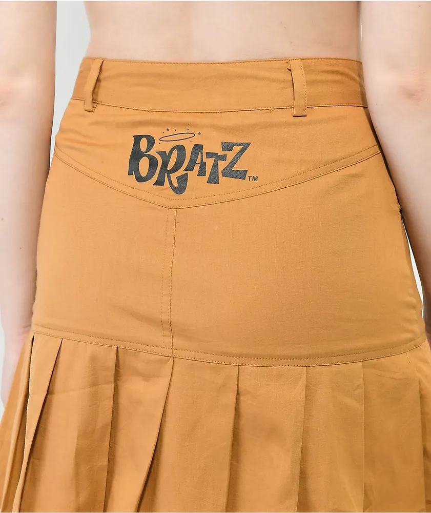 Daisy Street x Bratz Pleated Brown Skirt