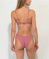 Damsel Amy Flat Rib Lotus Pink High Leg Bikini Bottom