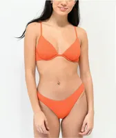 Damsel Bonita Orange Rib Super Cheeky Bikini Bottom