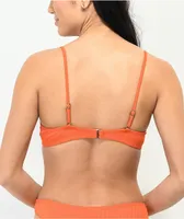Damsel Bonita Orange Super Rib Triangle Bikini Top