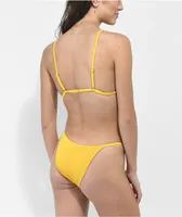 Damsel Chloe Rope Mustard Rib High Leg Bikini Bottom