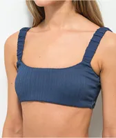 Damsel Denim Scrunchie Rib Bandeau Bikini Top