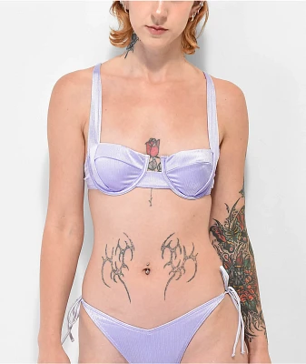 Damsel Jacquei Lavender Bralette Bikini Top